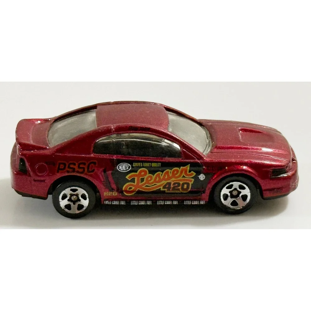 Hot Wheels 99 Mustang Kids 1:64 Burgundy Lesser 420 PSSC Racing Diecast Car